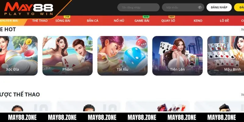 May88 - Nhà Cái Bóng Đá May88.com Chính Thức 15 Kho game cá cược đa dạng